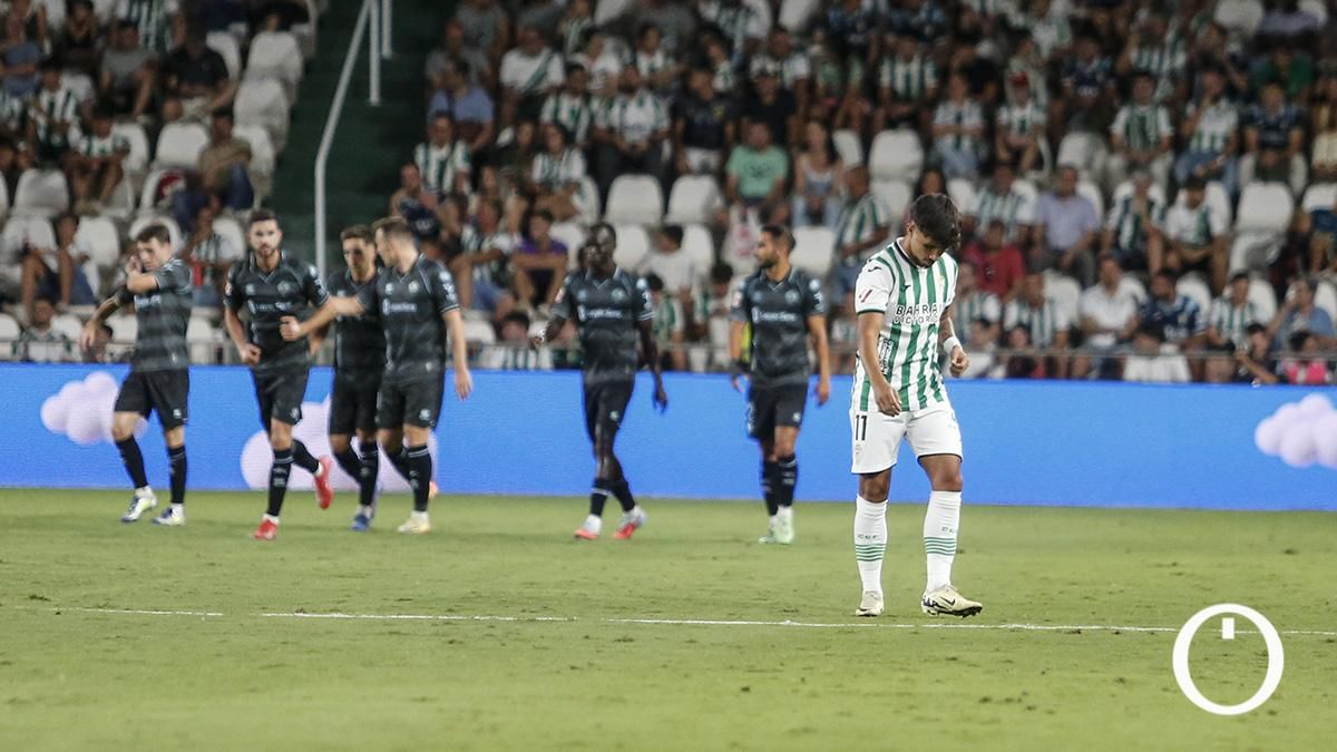 Momento del gol 'orellut' en el Córdoba CF - CD Castellón