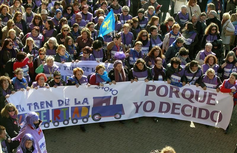 Miles de personas se manifiestan en Madrid en contra de la reforma del aborto