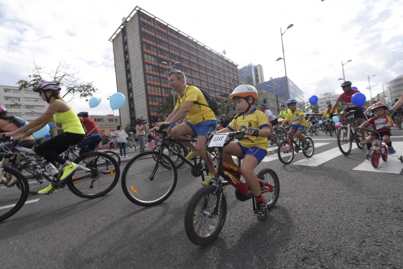 Fiesta de la Bicicleta y del Peatón en Las Palmas de Gran Canaria.