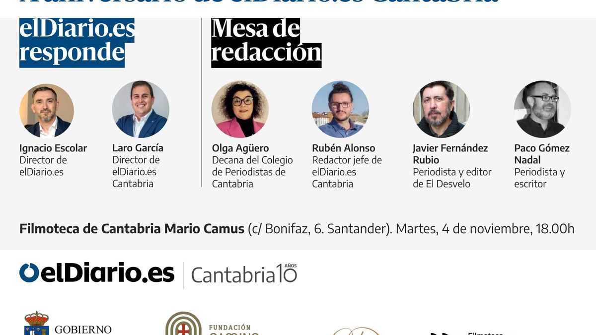 Evento por el X aniversario de elDiario.es Cantabria