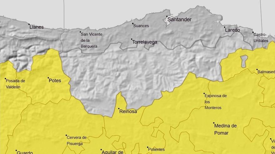Aviso amarillo de la AEMET por altas temperaturas este jueves en Liébana y Cantabria del Ebro