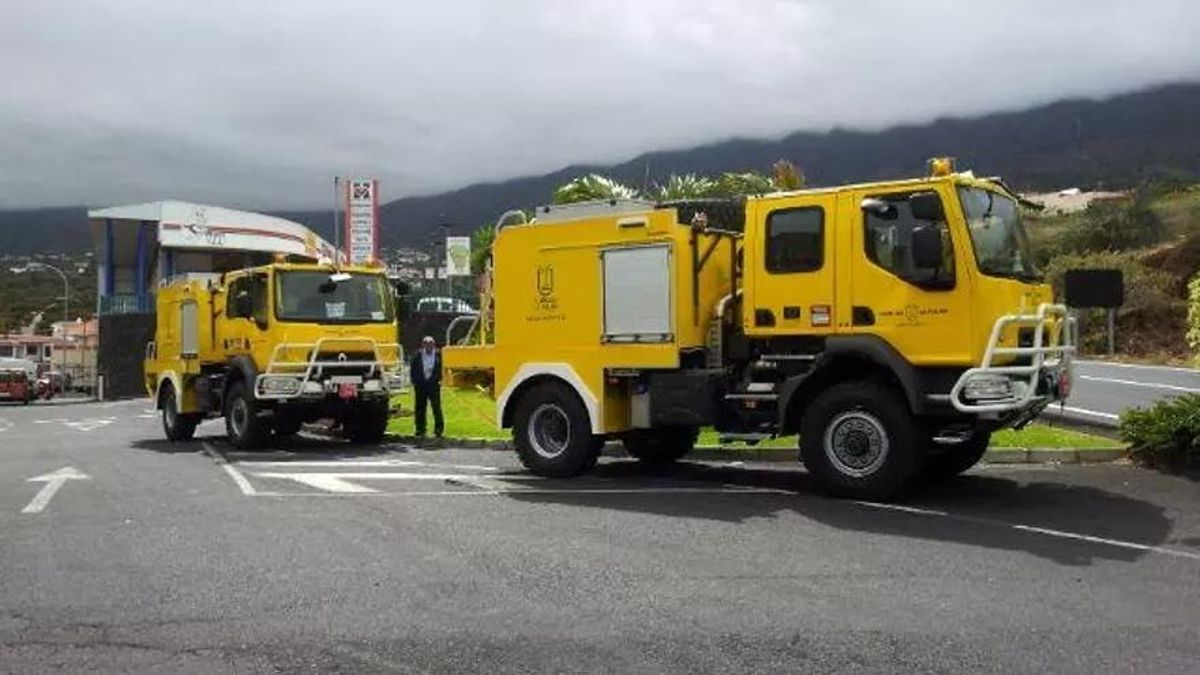Imagen de archivo de vehículos de los Servicios de Emergencias y Medio Ambiente  del Cabildo de La Palma.