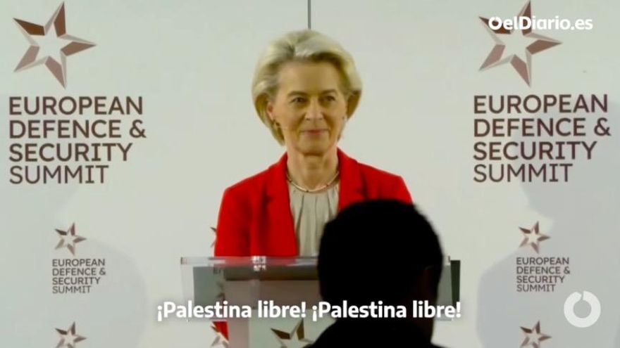 Captura de pantalla de Úrsula Von der Leyen en una conferencia de seguridad este miércoles 17 de abril de 2024.