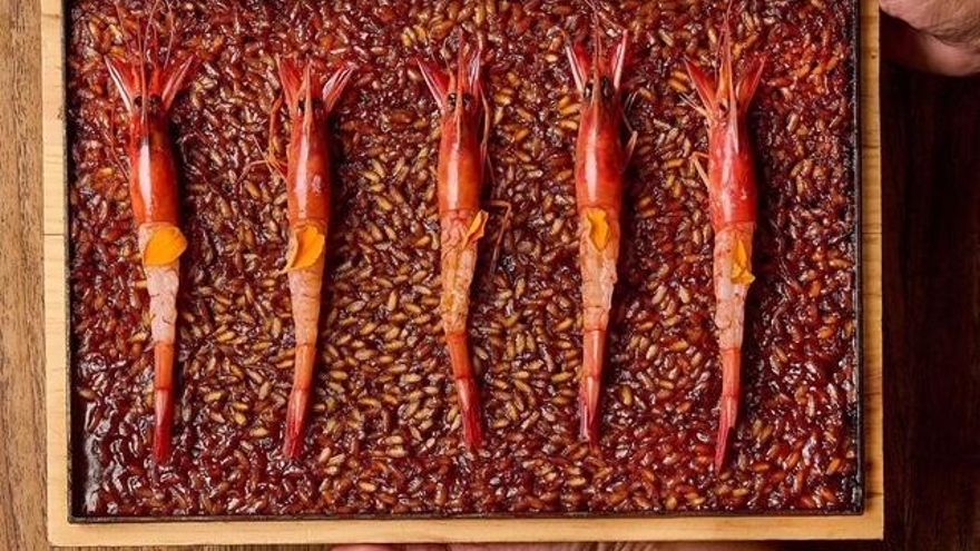 Arroz con carabinero de La Santa