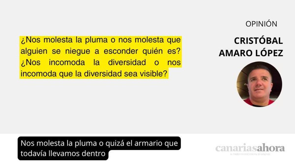 Nos molesta la pluma o quizá el armario que todavía llevamos dentro