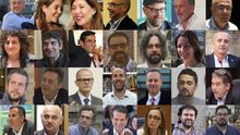 Cabezas de listas de las principales fuerzas políticas en las siete ciudades gallegas