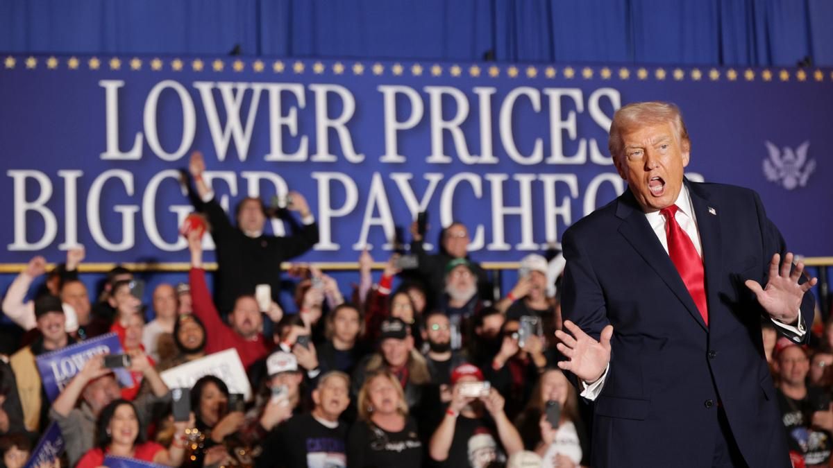 El presidente de EEUU, Donald Trump, durante un acto en el Mount Airy Casino Resort el 9 de diciembre de 2025 en Mount Pocono, Pensilvania.