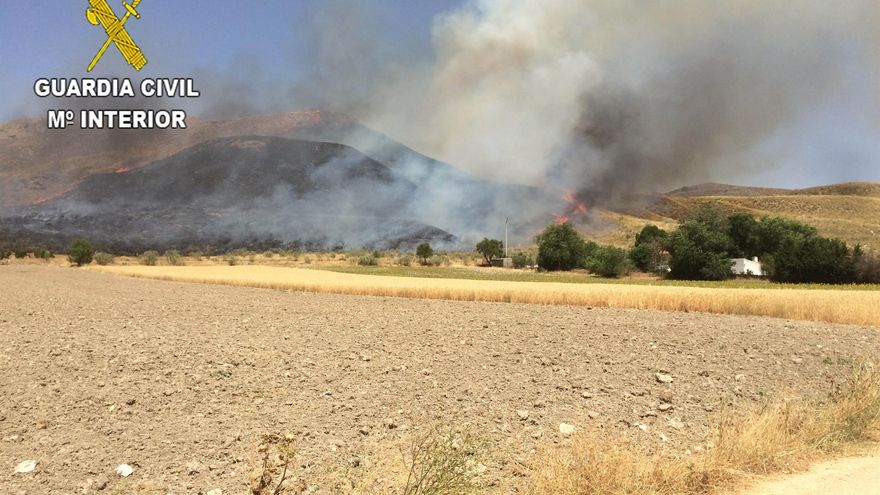 Investigado un varón como responsable del incendio de julio en Driebes que quemó 300 hectáreas