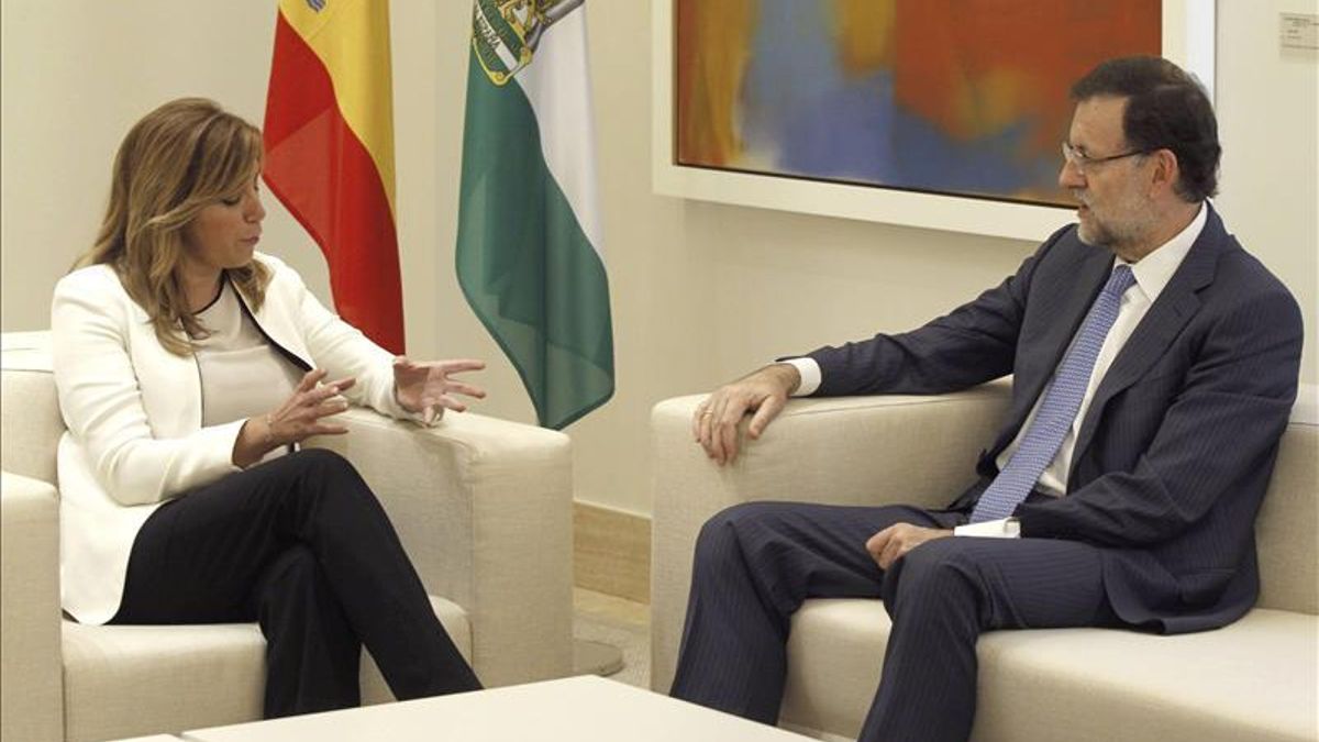 La presidenta de la Junta y el presidente del Gobierno, en un anterior encuentro / EFE