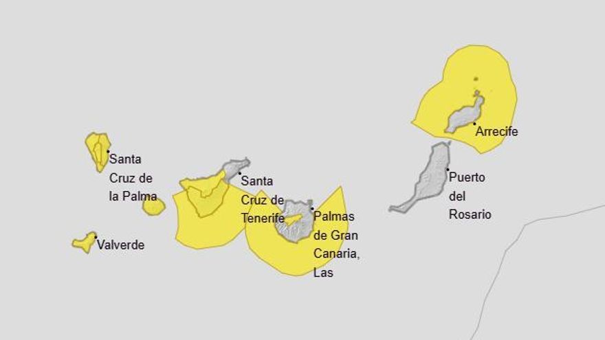 La Aemet amplía al fin de semana los avisos para Canarias por mal tiempo