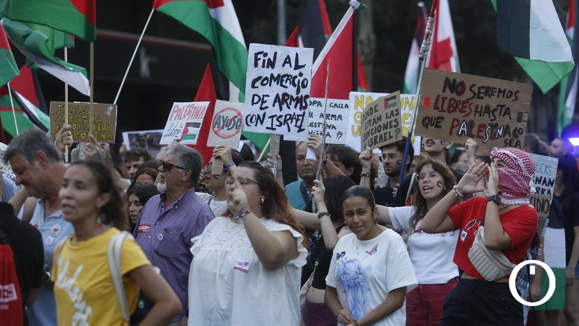 Las imágenes de la masiva manifestación en Córdoba por Palestina