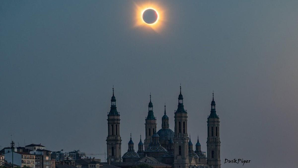 La NASA elige como foto del día una imagen del eclipse solar desde Zaragoza