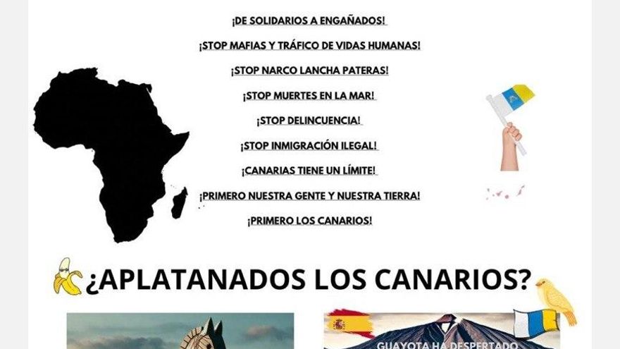 Cuarenta abogados llevan a la Fiscalía una manifestación contra la inmigración en Canarias por un posible delito de odio