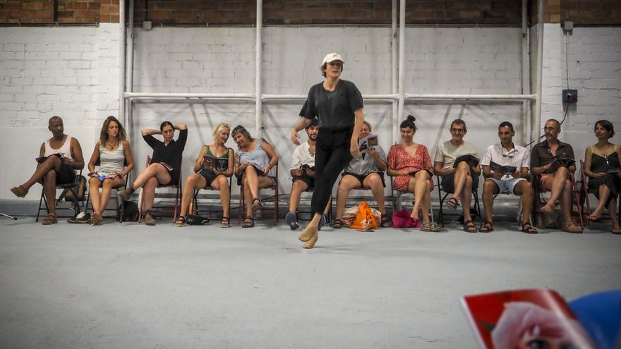 Sofía Asencio durante la obra de danza 'Noche cañón' en el ciclo que tuvo lugar en julio en el Espacio Nyamnyam