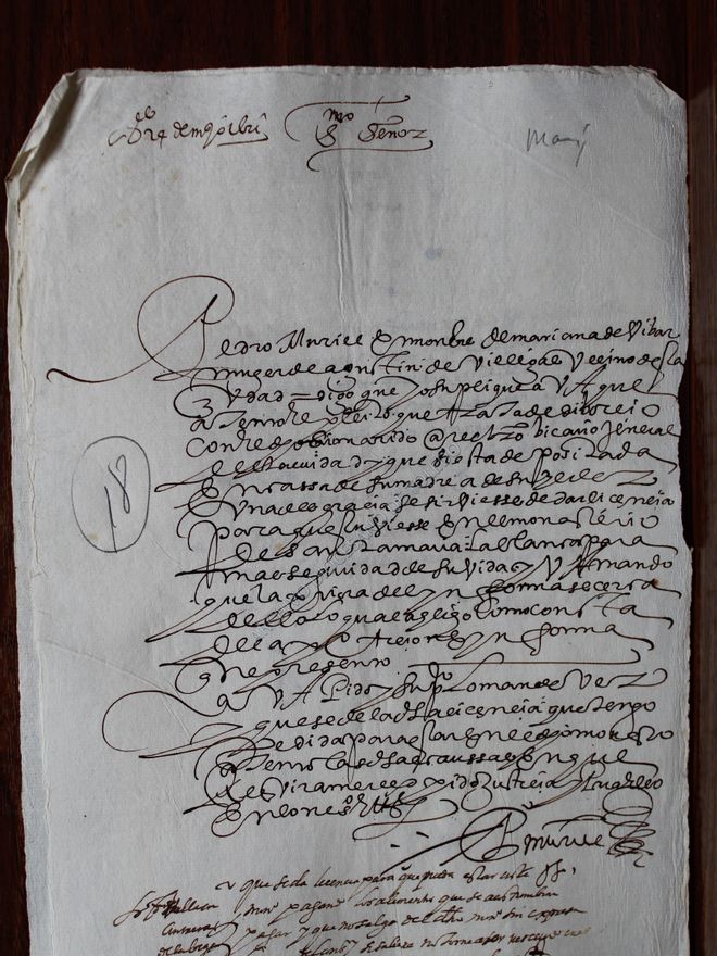 Petición del abogado de Mariana de Vivar para su ingreso en el refugio de Santa María La Blanca, “para más seguridad de su vida”, ya que está en trámites de divorcio