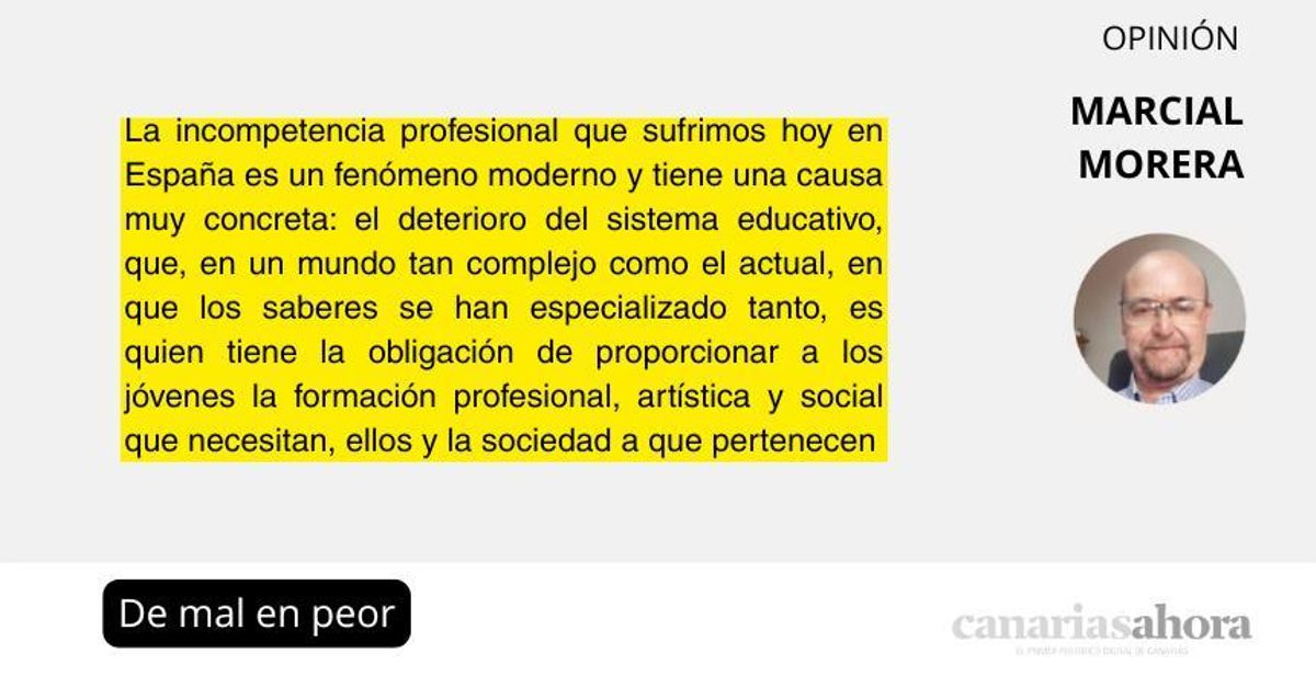 De mal en peor