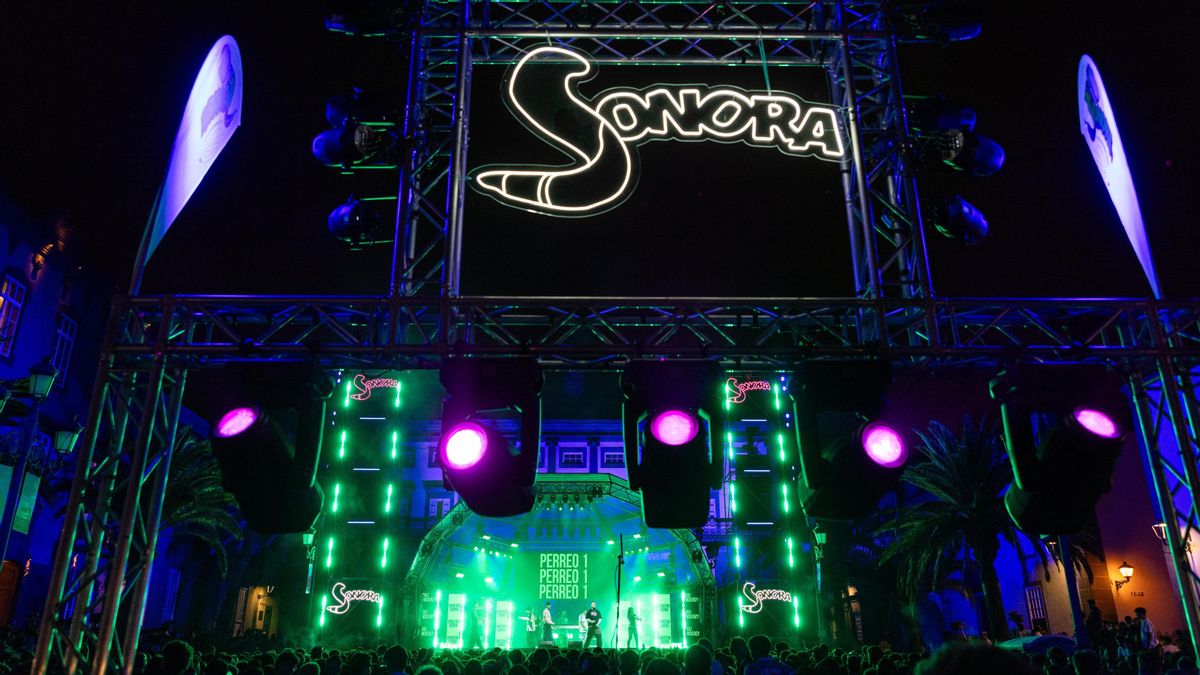 Escenario del Festival Sonora, este fin de semana en la plaza de Santa Ana.