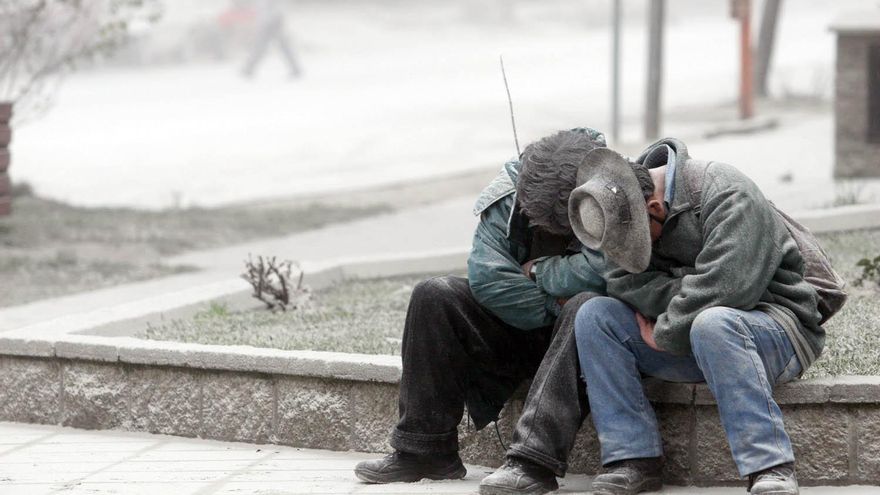 Las cenizas volcánicas también cayeron sobre San Martín de los Andres hace 10 años.