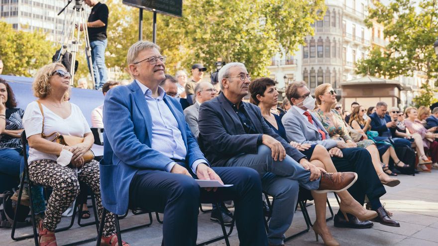 Ximo Puig, José Sanclemente, Rosalía Lloret y Miguel Mínguez.