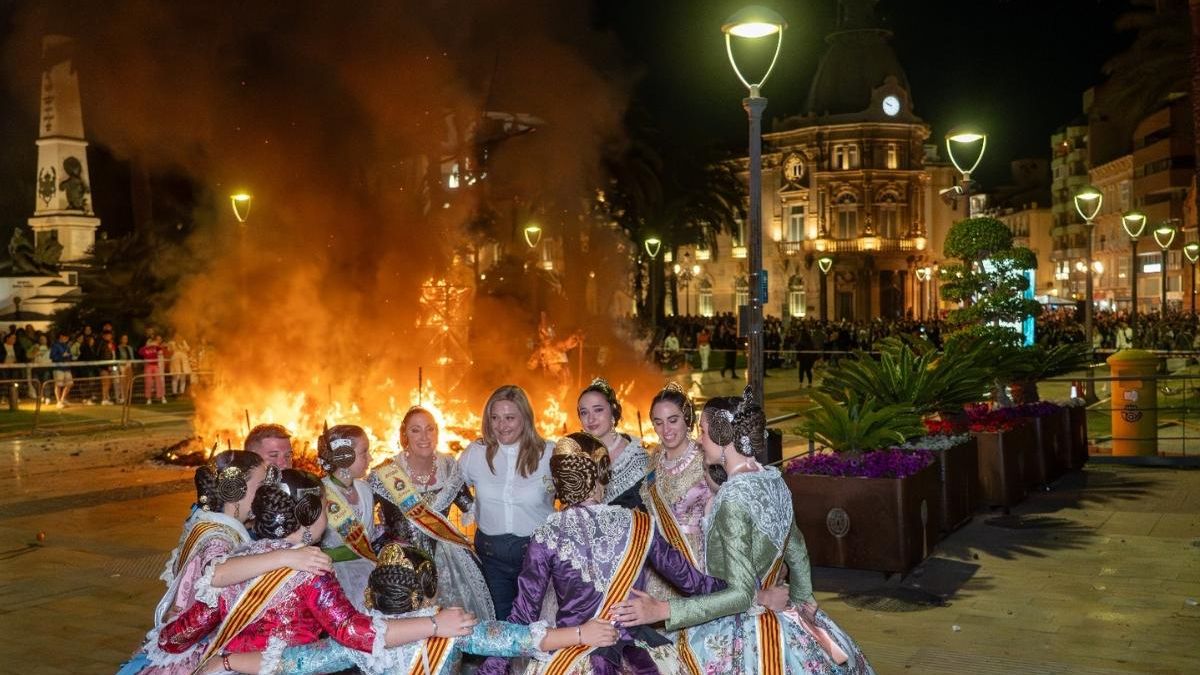 Las Fallas, celebradas en Cartagena