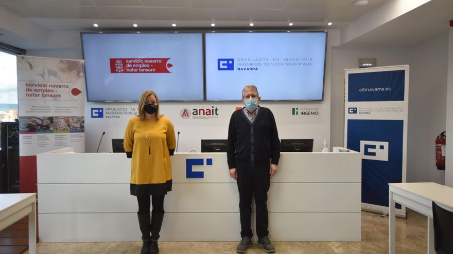 Mirian Martón, gerente del SNE, y Luis Maestu Martínez, decano de CITI Navarra