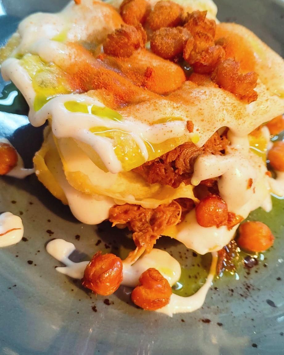 Lasaña crujiente “Anteo”