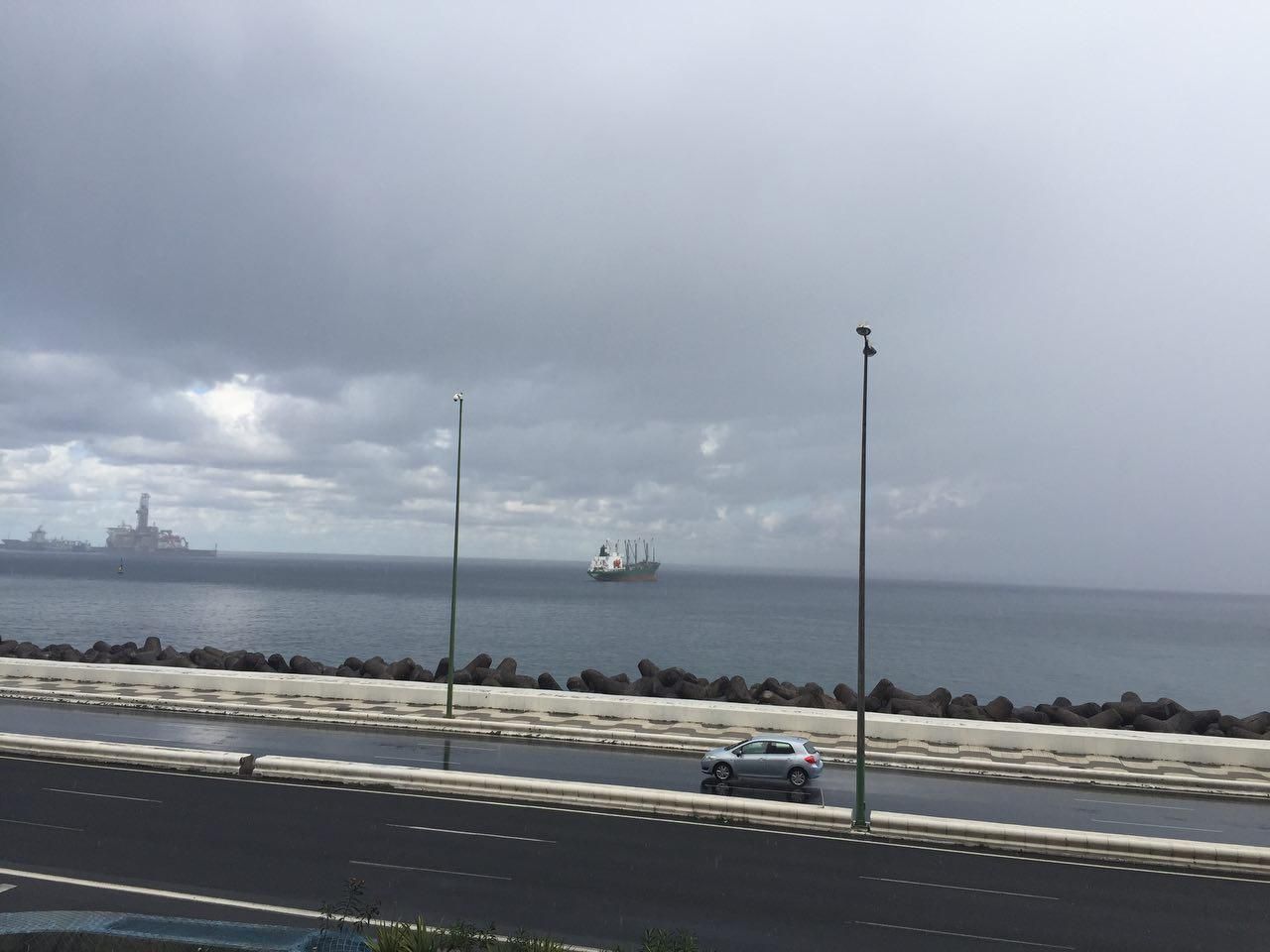 Cielo en la tarde de este domingo en la capital grancanaria (Canarias Ahora)