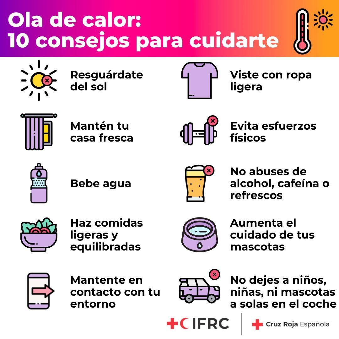 Consejos de Cruz Roja ante la ola de calor