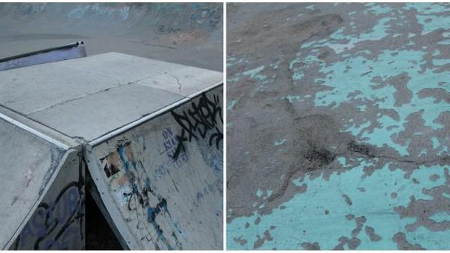 Agujeros y grietas en la superficie de algunos módulos.