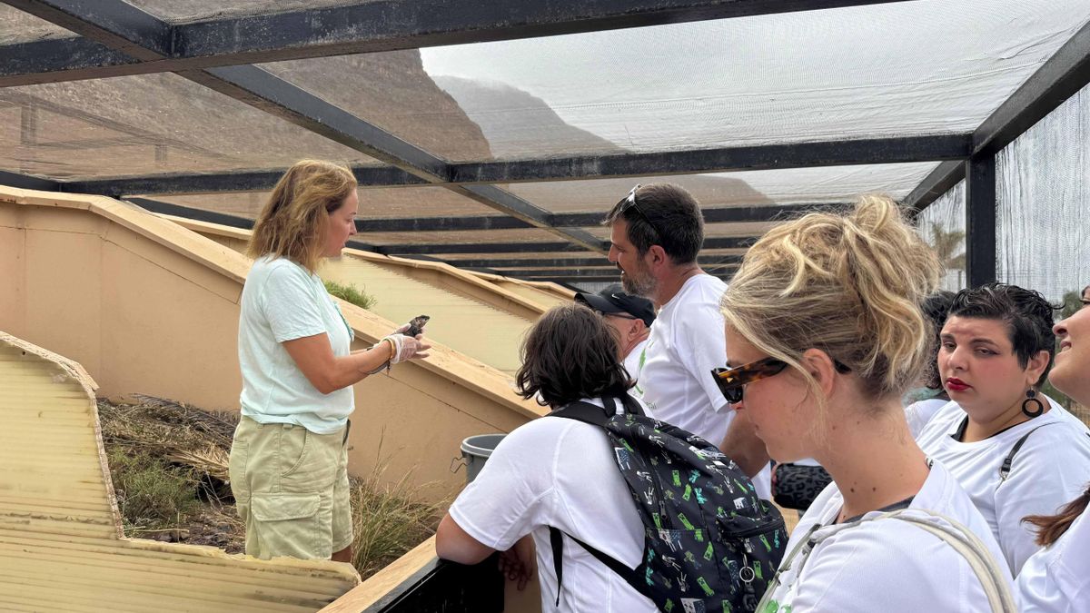 Visita al Lagartario durante la jornada 'Somos Gigantes', celebrada en La Gomera.