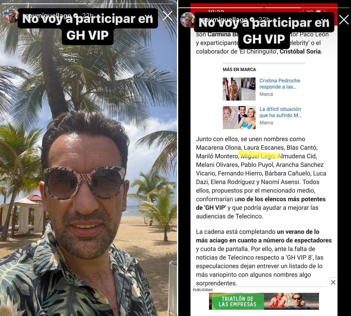 Desmentido de Miguel Lago