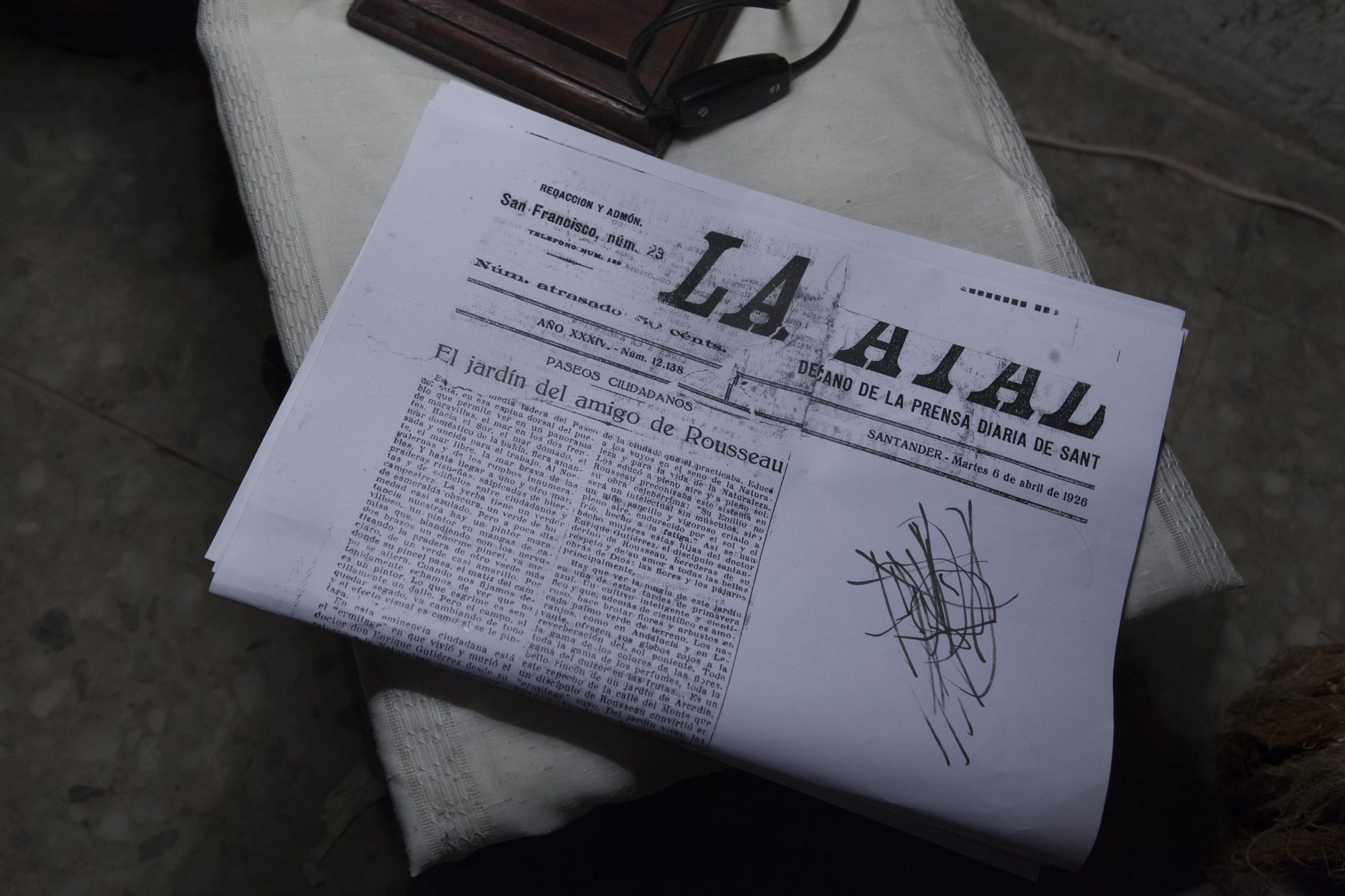 Portada del periódico La Atalaya, de 1926.