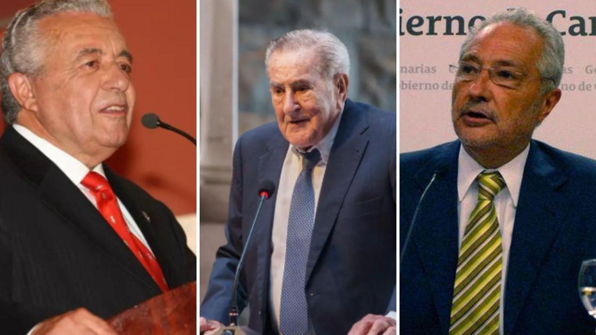 El Estado condecora con la Gran Cruz de Carlos III a los expresidentes canarios Lorenzo Olarte, Manuel Hermoso y Adán Martín
