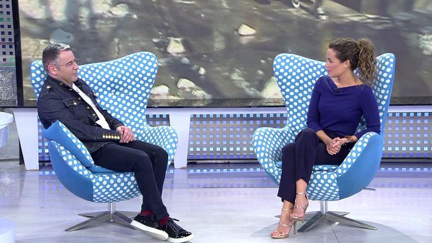 Jorge Javier Vázquez y Laura Madrueño, en el plató de 'Sálvame'