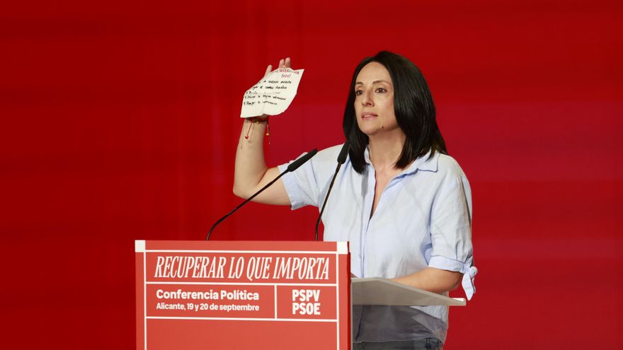 La secretaria de Organización del PSOE, Rebeca Torró, este sábado en Alicante. EFE/Pablo Miranzo