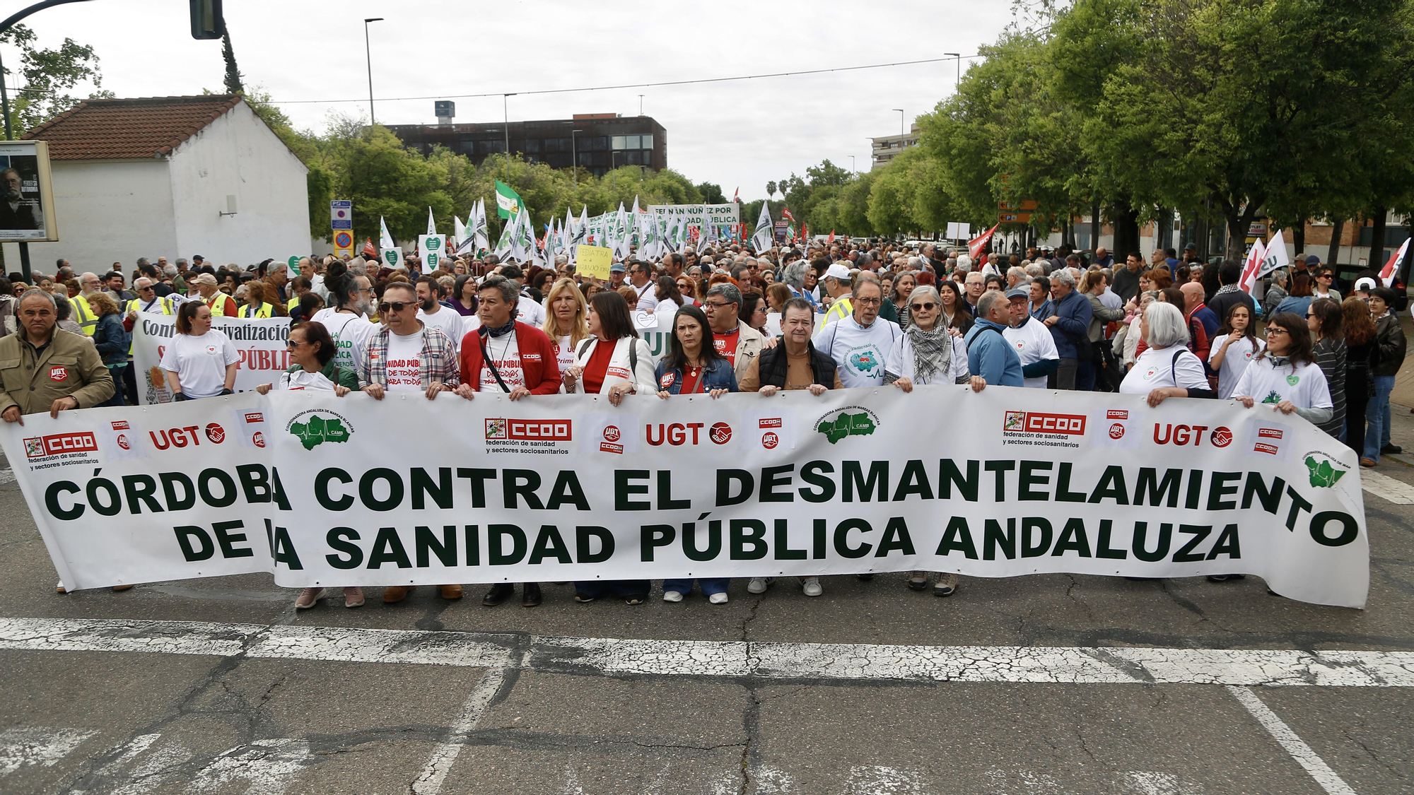Manifestación de las Mareas Blancas por la sanidad pública