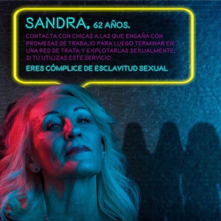 Cartel de la campaña contra la prostitución y trata sexual
