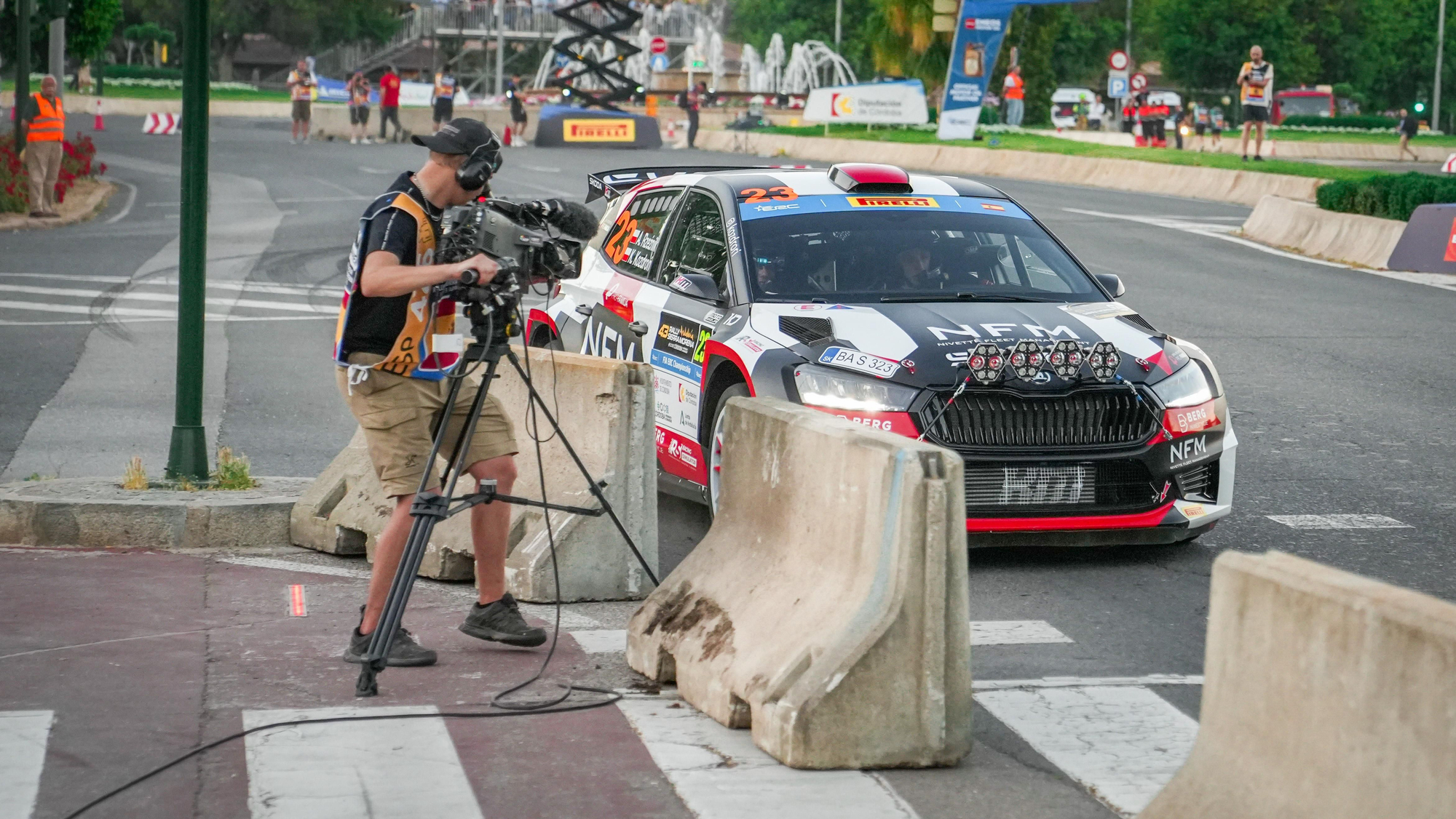 Tramo urbano del Rally Sierra Morena