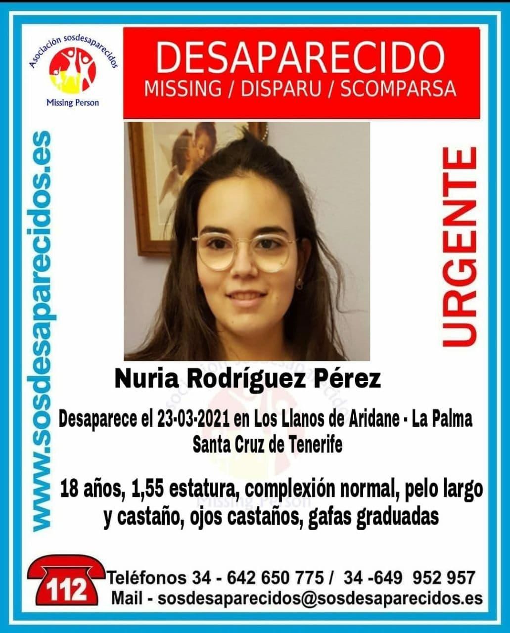 Cartel difundido por SOS Desaparecidos.