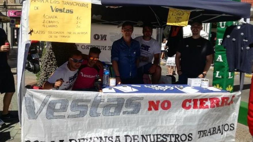 Los trabajadores de Vestas llevan su protesta a La Bañeza.