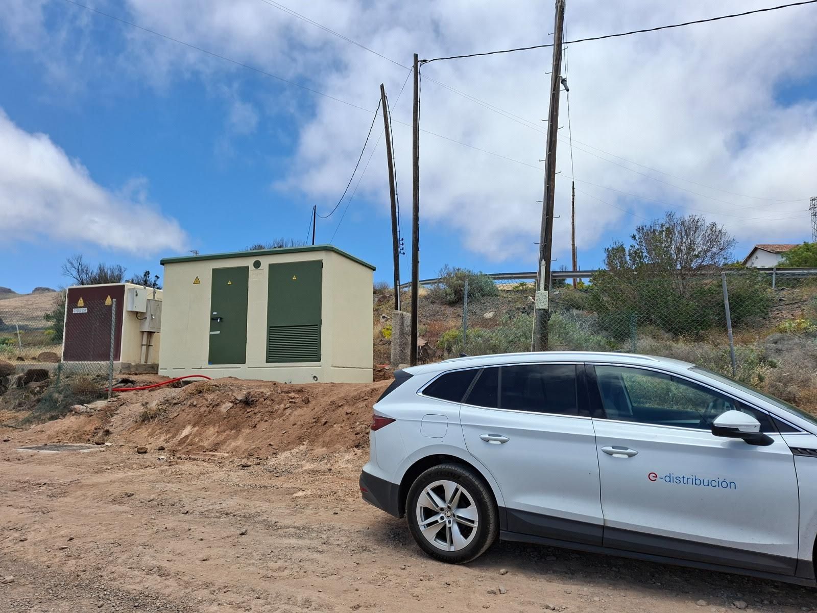 Obras del cierre del anillo eléctrico en La Gomera.