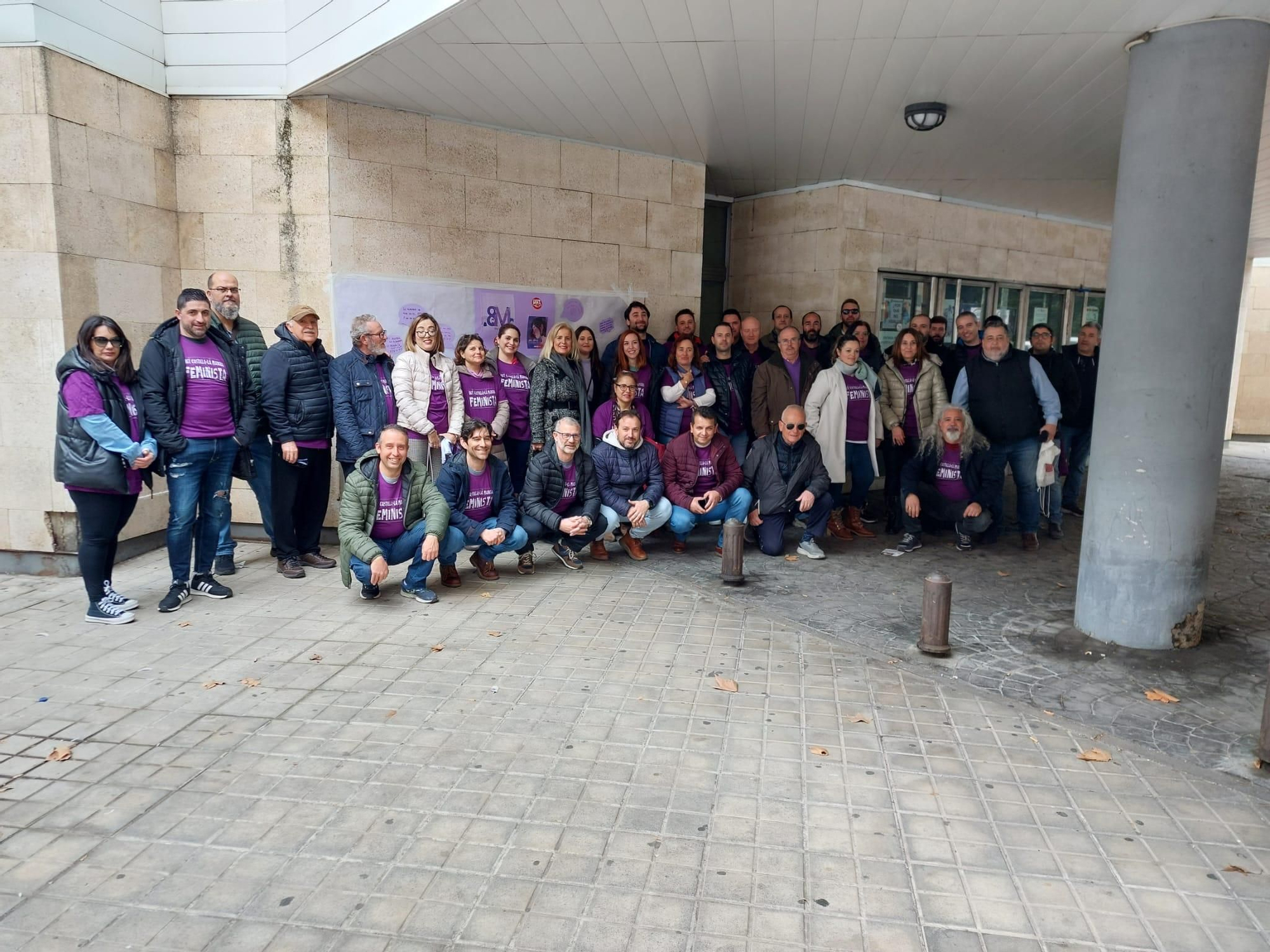 Pintada simbólica de UGT en Ciudad Real