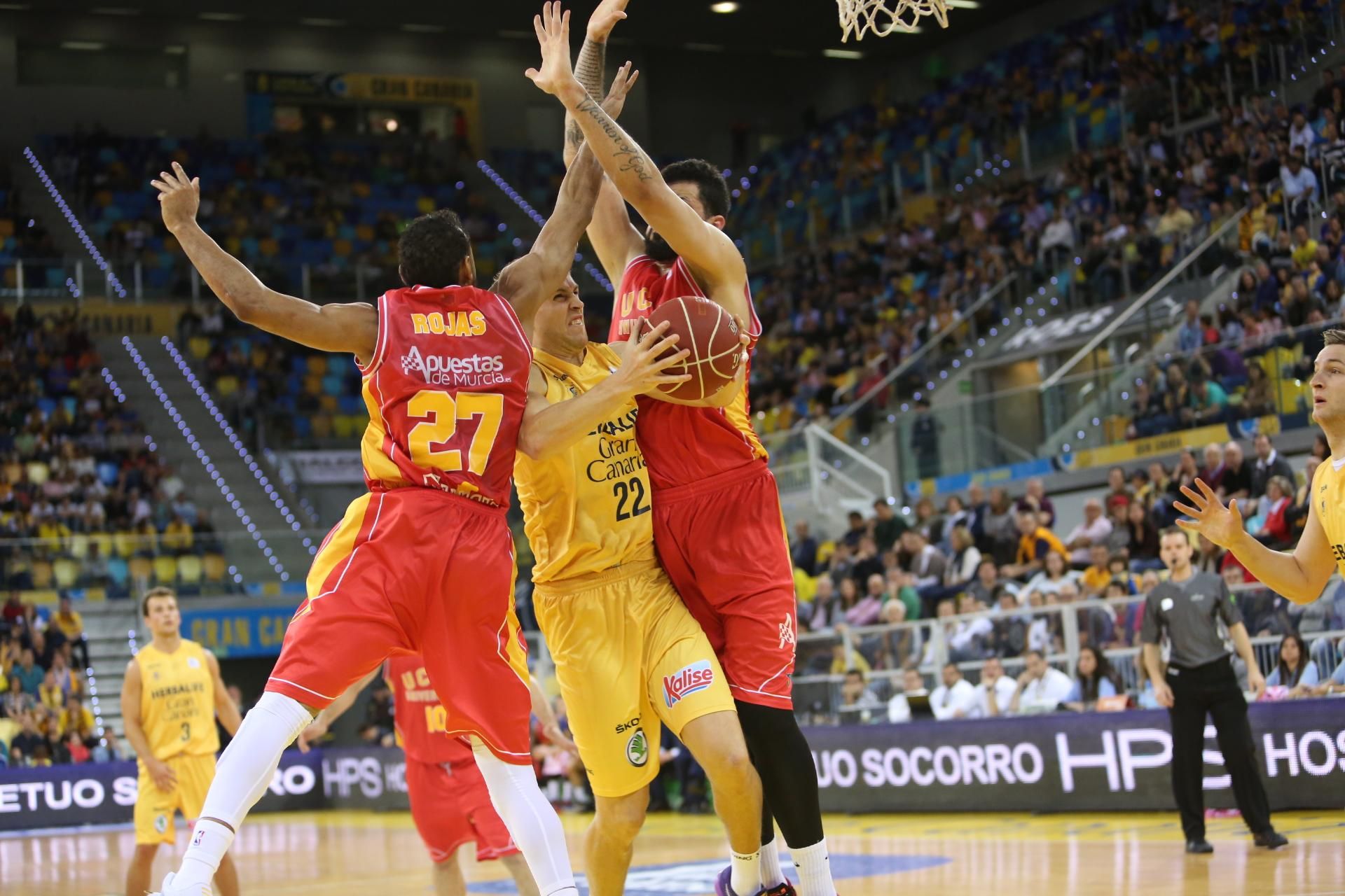 Imágenes del encuentro entre el Herbalife Gran Canaria y el UCAM Murcia en el Gran Canaria Arena. (Alejandro Ramos).