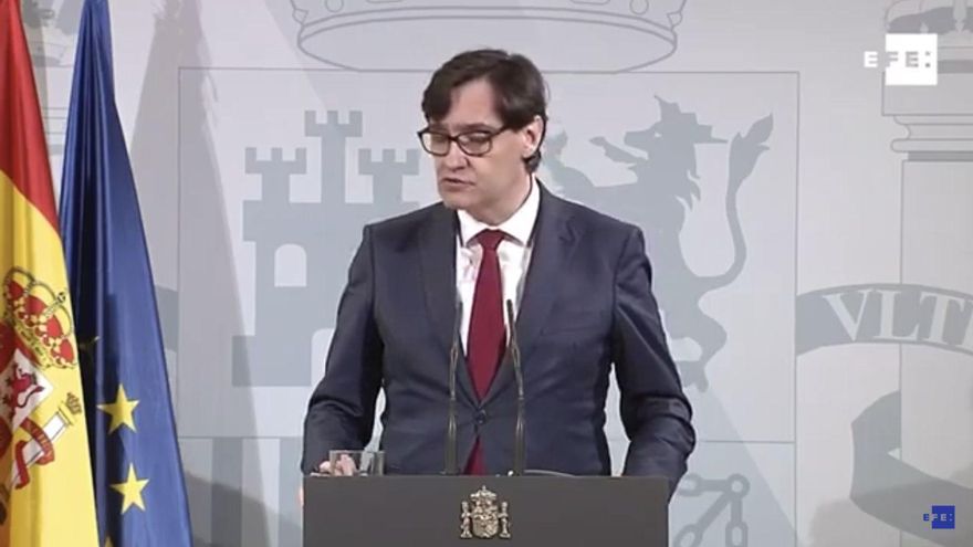 Salvador Illa, ministro de Sanidad, durante rueda de prensa