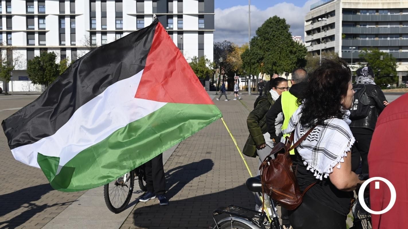 Marcha en bicicleta por solidaridad con el pueblo palestino.