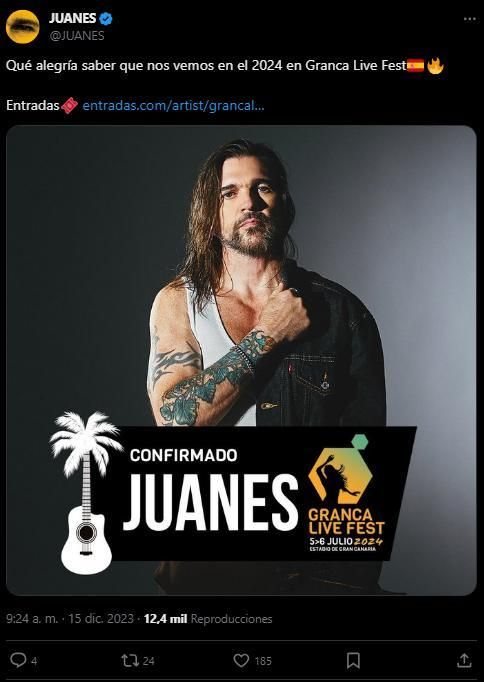 Contenido con más retwees sobre el GranCa Live Fest