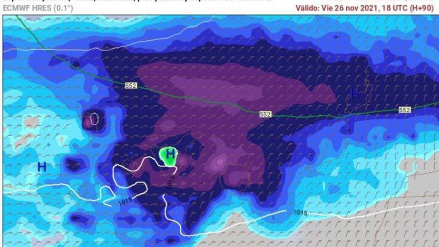 La borrasca que amenaza a Canarias esta semana pierde fuerza aunque mantiene la previsión de nieve en el Teide