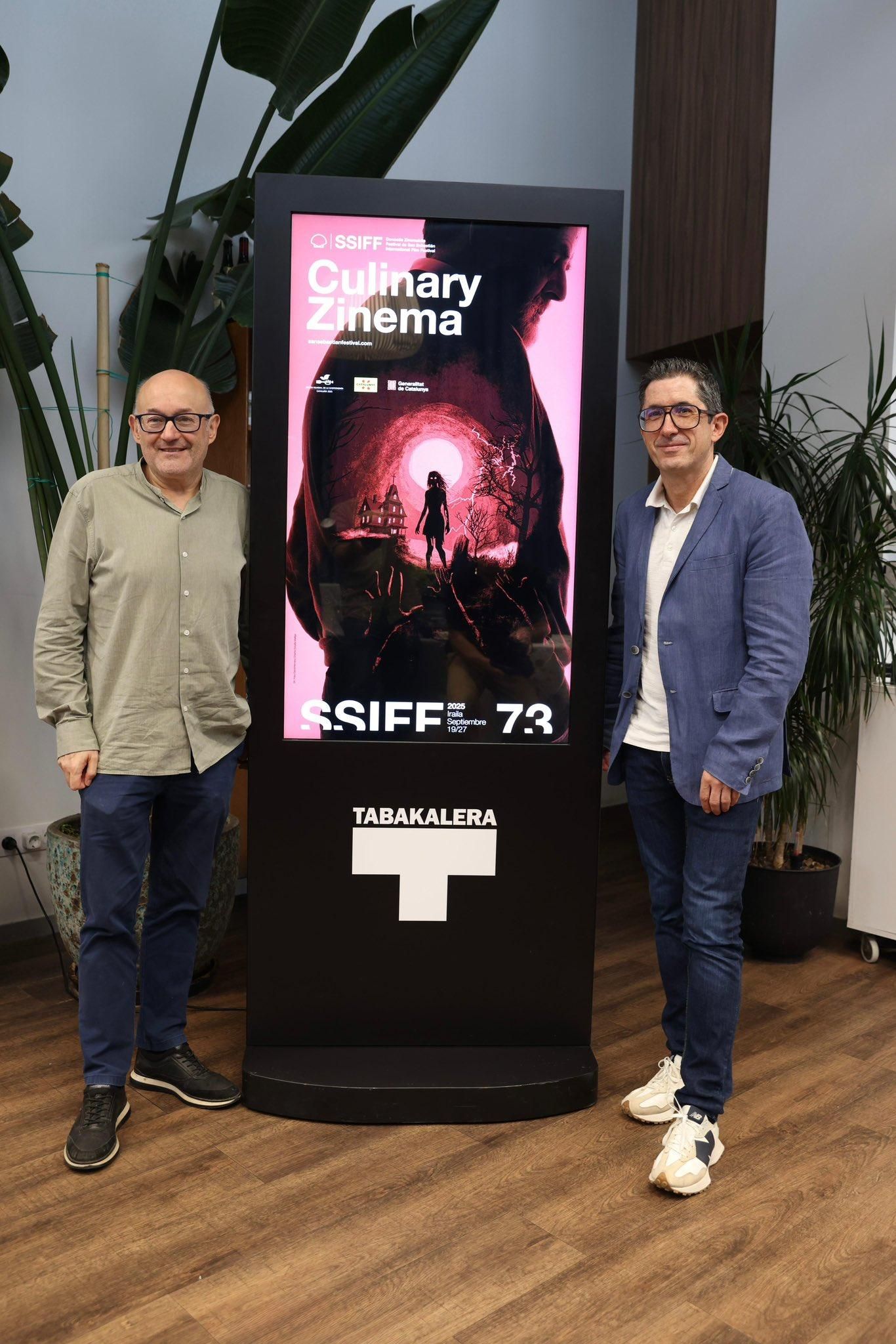 Joxe Mari Aizega y José Luis Rebordinos en la presentación de la sección.