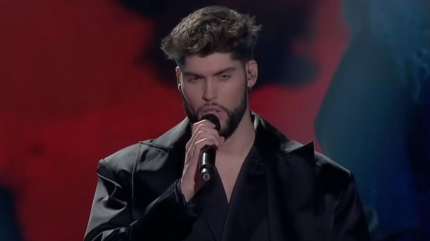 José Otero, en su actuación en el Benidorm Fest 2023