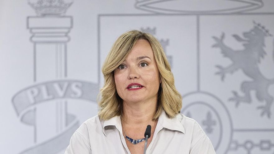 La ministra Portavoz, Pilar Alegría, durante una rueda de prensa posterior a la reunión del Consejo de Ministros, a 2 de septiembre de 2025, en Madrid (España).